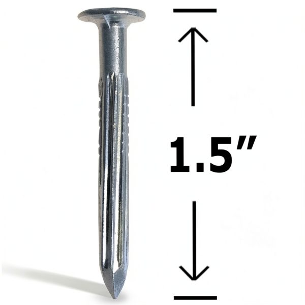 1.5" - Masonry Nails -Hardened Steel - Fluted shaft - 1lb-3