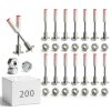 M8 Screw Nut Nails 200PCS Aotuse 42mm Galvanized Masonry Nails-0