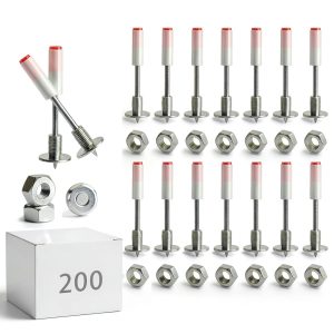 M8 Screw Nut Nails 200PCS Aotuse 42mm Galvanized Masonry Nails-0