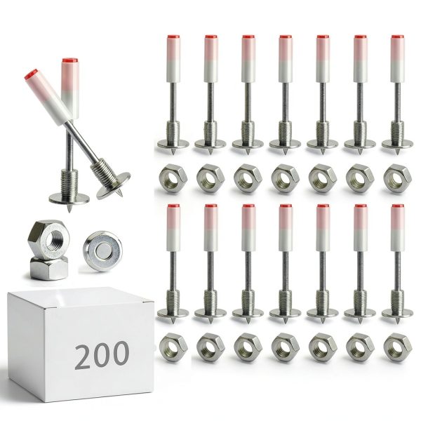 M8 Screw Nut Nails 200PCS Aotuse 42mm Galvanized Masonry Nails-0