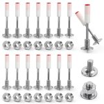 M8 Screw Nails HuiPiaoUS 100pcs Galvanized Steel for Concrete Wood-0