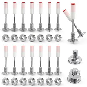 M8 Screw Nails HuiPiaoUS 100pcs Galvanized Steel for Concrete Wood-0