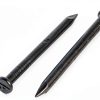 Hardware Nails uxcell 1.5" Carbon Steel Tip Nail Black 50pcs-1