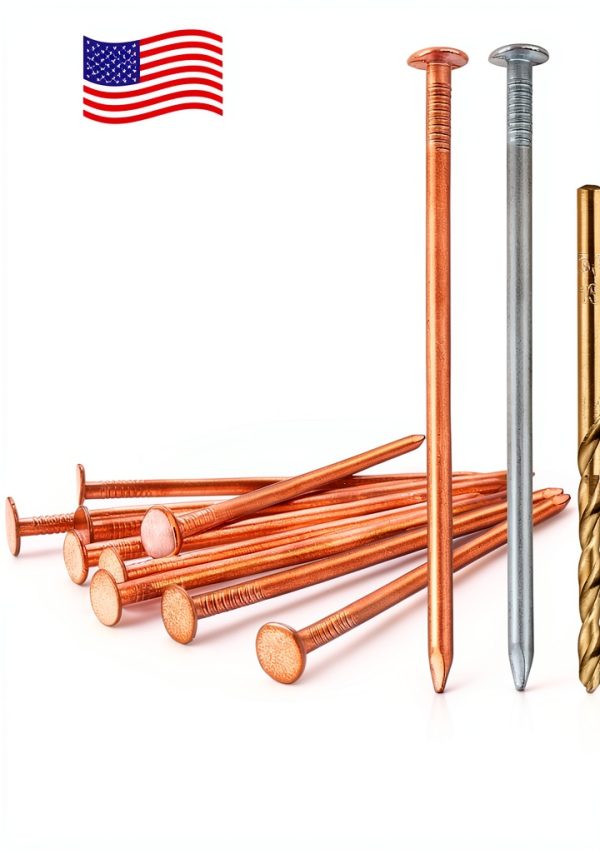 Copper Nails Stump Killer 20pcs 3.5in Set with Steel & Drill Nails-0