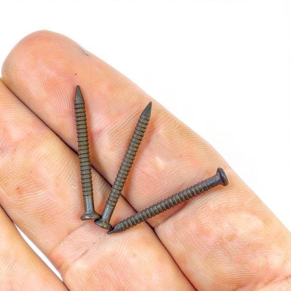 Everbilt Brown Paneling Nail for Wood Studs, Ring Shank 1in Pack of 40-6