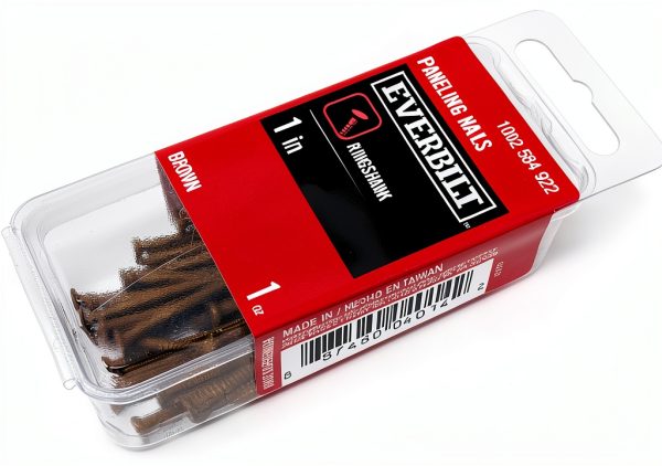 Everbilt Brown Paneling Nail for Wood Studs, Ring Shank 1in Pack of 40-2