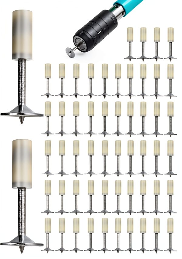 Steel Concrete Nails OMISTAR 200pcs Manual Gun 7mm Round Masonry-1