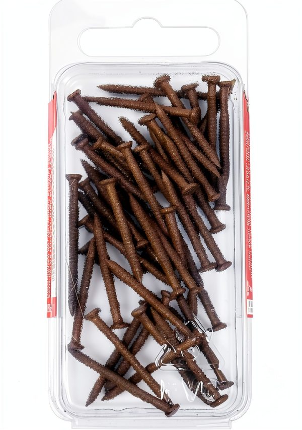 Everbilt Brown Paneling Nail for Wood Studs, Ring Shank 1in Pack of 40-4