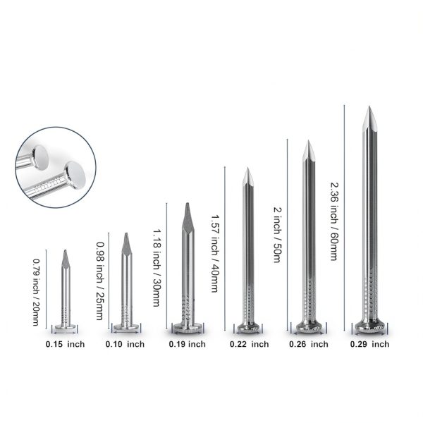 395 PC Brick Steel Nails Assortment Kit - Galvanized Masonry & Wood-1